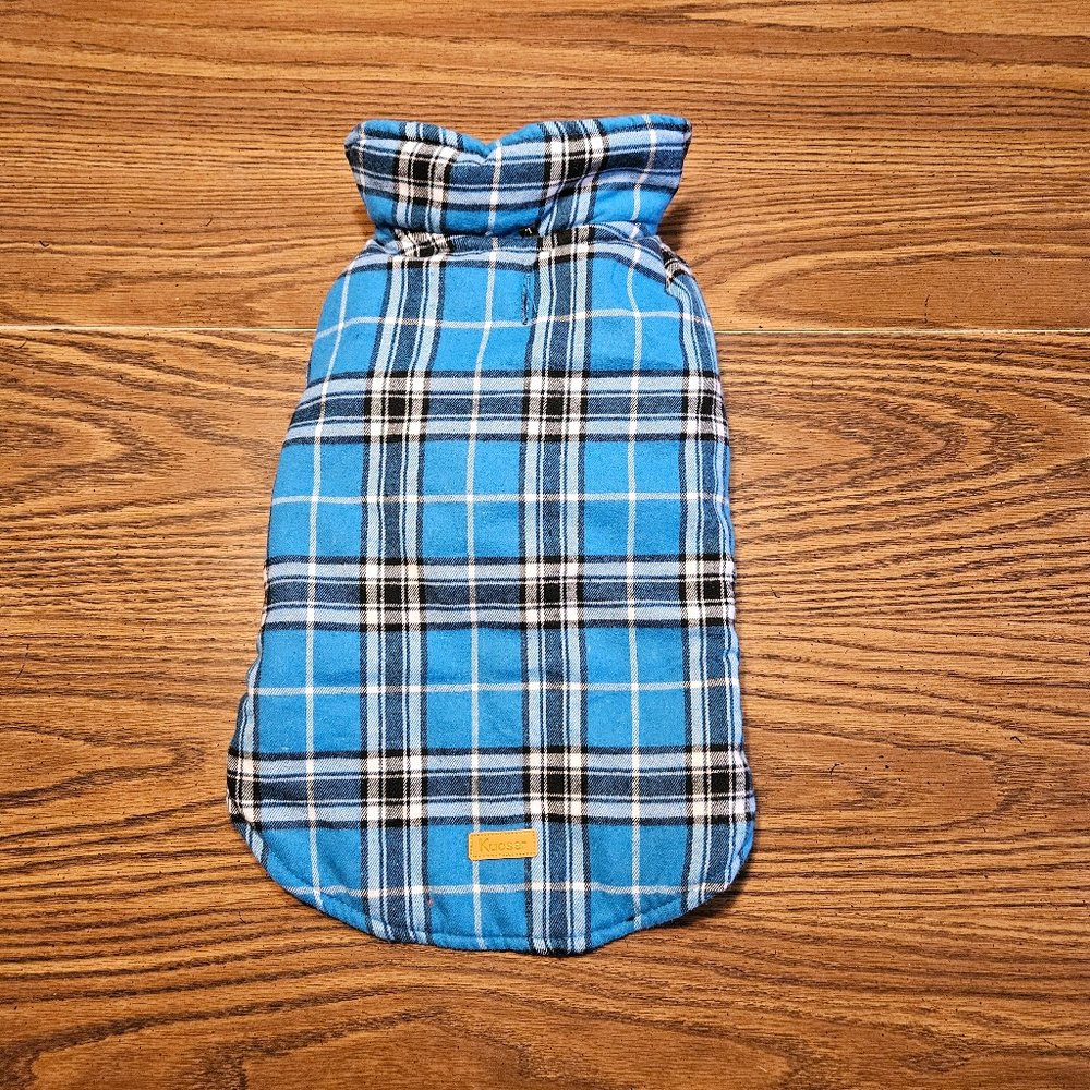 Kuoser Plaid Flannel Dog Coat Size Large